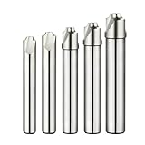 5-Piece Set Corner Rounding End Mill Cutter HSS Straight Shank R1 R2 R3 R4 R5 2-Flute Mold CNC Metal Milling...
