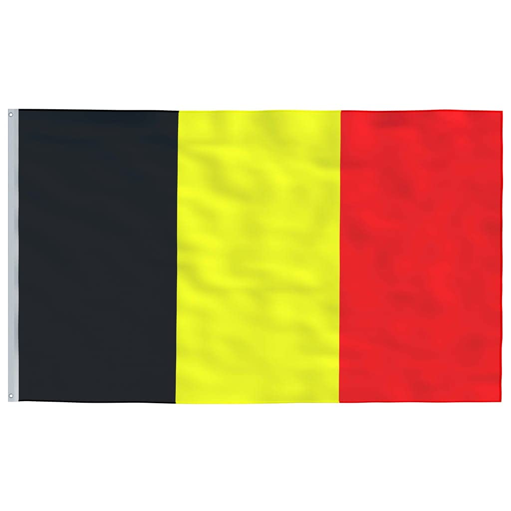 SKM Bandera de Bélgica con mástil de aluminio de 5,55 m, peso: 2,72 kg, 3147117