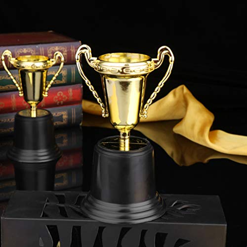 BESPORTBLE 6 peças 10 cm prêmio de troféu de plástico mini taças troféu ouro para torneios esportivo