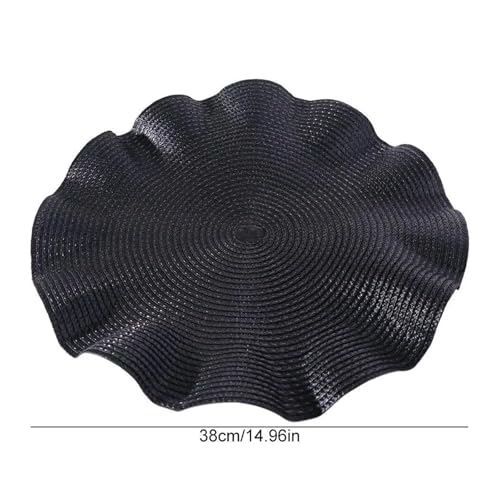 Dessous de verre pour restaurant et set de table rond vert lavable - 6