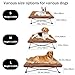 unp Camping Dog Bed Pop up - Small Collapsible Dog Cot 19 x 19 x 10 inch - Outside Dog Bed with Plush Cover & Carrying Bag for French Bulldog, Poodle... (Brown, S)