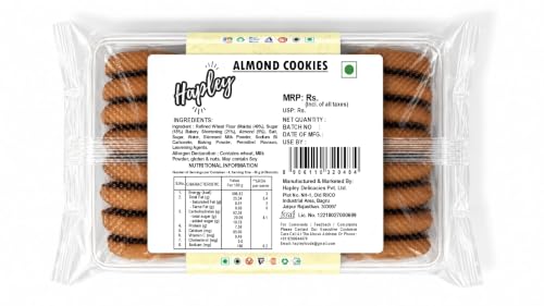 Image of Hapley Almond Cookies 300g, No Palm Oil, Deliciously Crunchy Cookies with Rich Almond Goodness