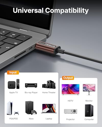Image of FEDUS Fiber Optic HDMI Cable 20 Meter 8K@60Hz 4K@120Hz in-Wall Rated HDMI 2.1, 48Gbps Ultra High Speed Slim Flexible HDMI to HDMI Cable cord with Dolby Vision Atmos, HDR, eARC, HDCP TV, Soundbar