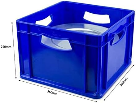 Square Stacking Box 25 Litre (360x360x250mm) | 24025 Non Euro Stacking Storage Box (Blue)