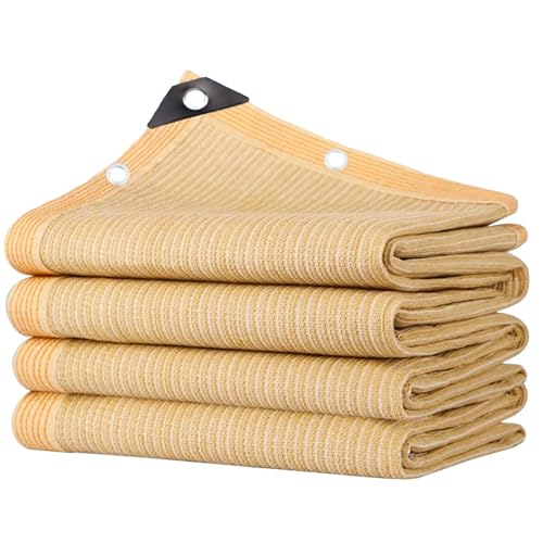 Telo ombreggiante da giardino resistente ai raggi UV, vela traspirante e per piante, patio, piscina e posto auto coperto, rete ombreggiante per serre con occhielli (4 x 5 m)