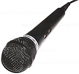 Micrófono dinámico DM-202 (para voz, conector jack 6,3mm mono) alámbrico color negro