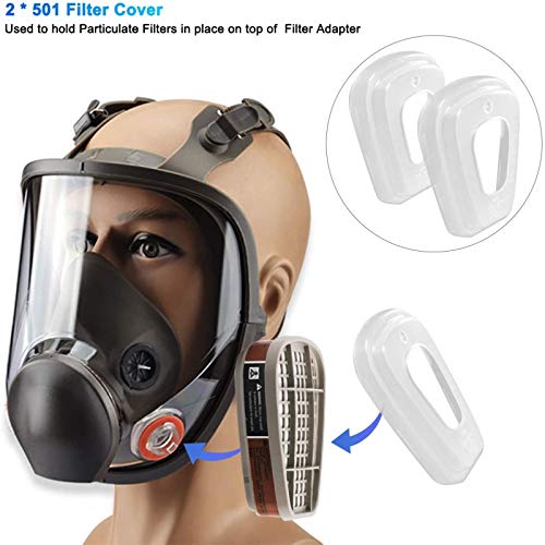 15 in 1 Full Face Respirator 6800,Anti-Fog Respiratory Supplies Wide Field of View,Suitable for Woodworking, Welding, Organic Gas,Paint Spray, Chemical