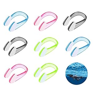 Neusklem Om Te Zwemmen 8 Stuks Zwemmen Neus Clips Set Zwemmen Siliconen Neusklem Zachte Siliconen Neusklem Waterdichte…