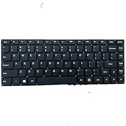 fqparts Replacement Teclado del Ordenador portátil para For Lenovo Ideapad Yoga 500-14ACL Yoga 500-14IBD Yoga 500-14IHW Yoga 500-14ISK Negro Versión en inglés de EE. UU.