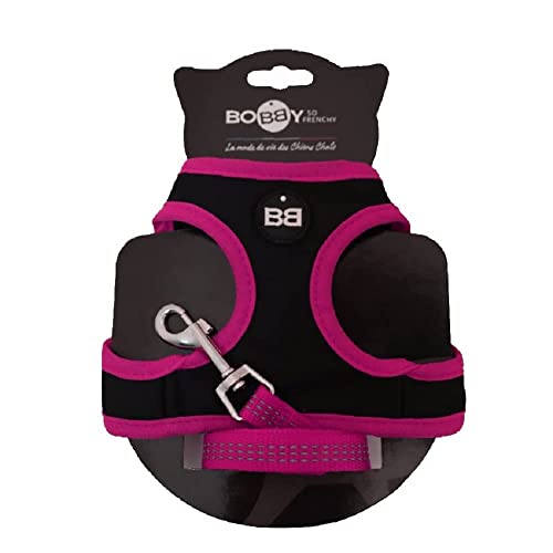 Bobby Extra Small Cat Harness Set, Fuchsia, 3-6 KG, Reflective, Machine Washable, Comfortable, Safe Night Walks - Image 2
