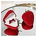 OJEVMLFVQ Ring Box Strawberry Box Cute Jewelry Boxes Ring Flocking Storage Fashion Earring