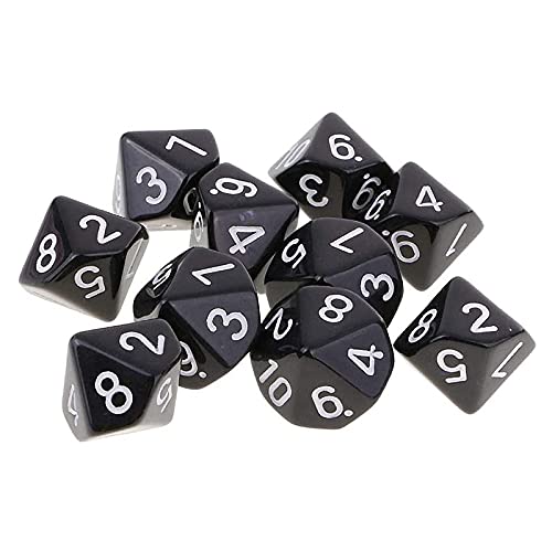 Amazon | ダイス サイコロ 多面体ダイス 10面 10個入り 無地 Jinmoioy