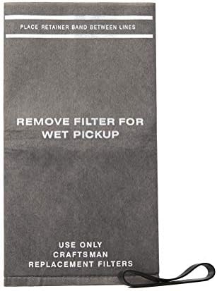 CRAFTSMAN CMXZVBE38737 Wet/Dry Vac Filter Bags for 2 to 2.5 Gallon Shop Vacuums and Powerhead Bucket Vac, 3-Pack