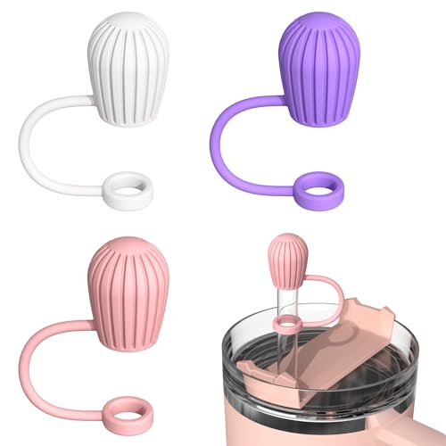 YOELIKE 3PCS Straw Cover Cap for 6 to 12mm Straw of Stanley, Simple Modern, Yeti, Owala, Hydro Flask, Reduce, and All Brands Tumbler Straw, Dishwasher Safe, BPA Free and Dust Proof