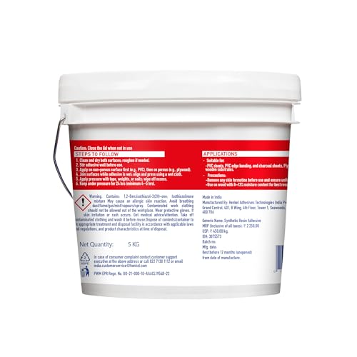 Image of LOCTITE PVC| Syntetic resin adhesive|Speacialized for PVC & Acrylic bonding|Hightack|Fast drying| Multi-substrate bonding 5kg x 1