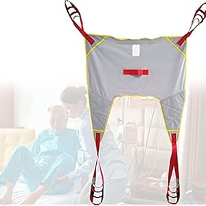 TBLOTYD Patient Lift Slings, Lifting Cushion Seating Divided Leg Thigh Lifters for Hip Waist Supports Toilet Bath Aids, Mobility & Daily Living Aids 507 Lb Weight Capacity,M