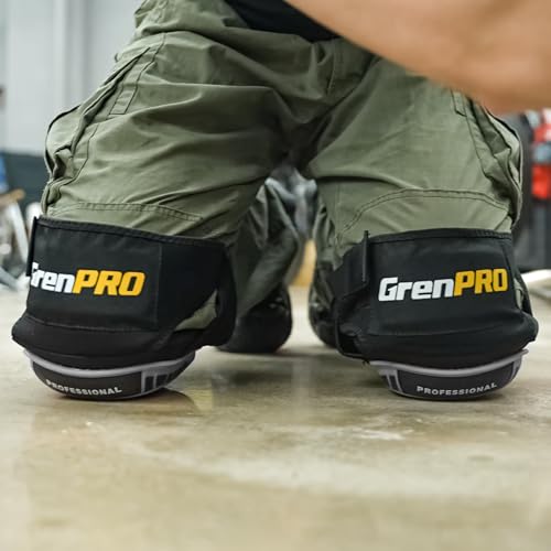 Image of GRENPRO Heavy Duty Knee Pads, Gel Foam, Construction Work Gardening Gray