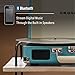 Crosley CR8005F-TU Cruiser Plus Vintage 3-Speed Bluetooth in/Out Suitcase Vinyl Record Player Turntable, Turquoise/White