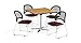 OFM PKG-BRK-170-0059 Breakroom Package, Oak Table/Burgundy Chair