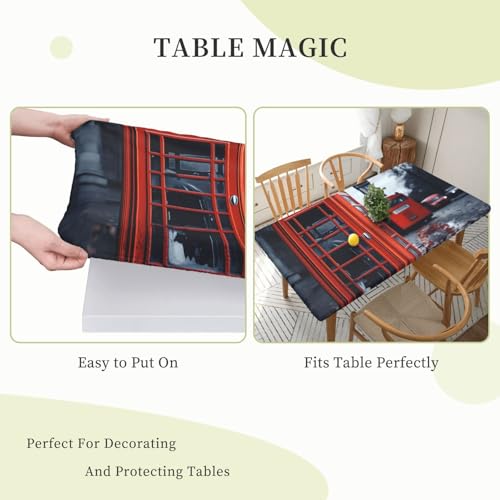 Nappe rectangulaire imperméable au design rétro Londres soigné