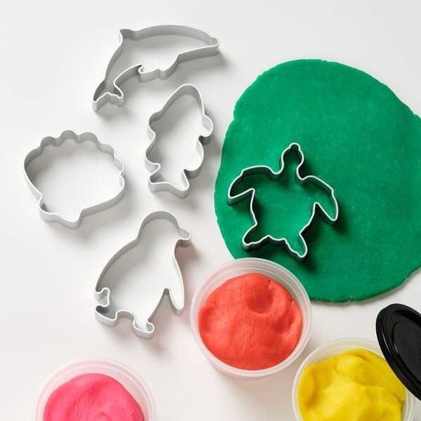 ProTuning BLÅVINGAD Modelling dough cutters, set of 5, aluminium-colour