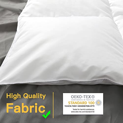 Airensky Queen Comforter Duvet Insert - Goose Down Comforter Queen Size, All Season Down Alternative Bedding Comforter With Corner Tabs (White 90”X90”) #TOP5