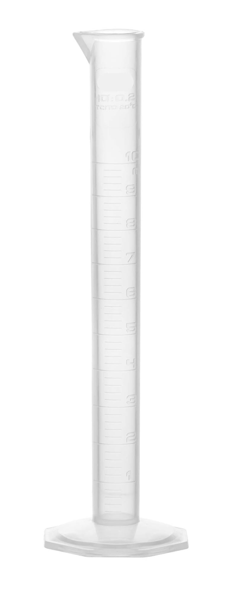 Probeta de Laboratorio para Ciencias, Probeta Graduada Polipropileno Base Octagonal Clase B 10ml-2000ml(50 ml)