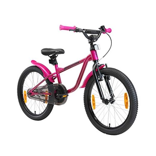 LÖWENRAD Bicicleta Infantil para niños y niñas a Partir de 6 años | Bici 20" Pulgadas con Frenos | Berry