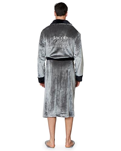 Lotus Linen Mens Robe Personalized - Custom Bathrobe Men, Monogram Plush Robes for Men, Gift for Him