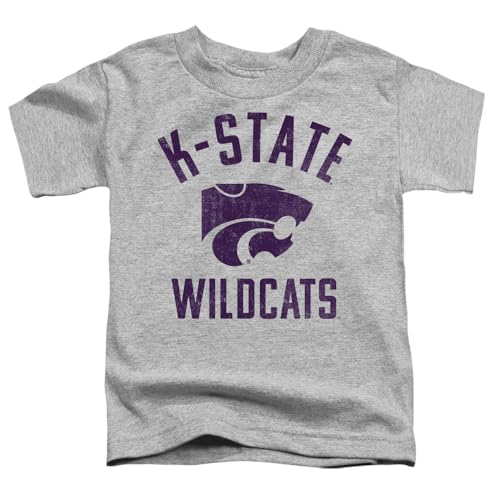 Kansas State University Official Wildcats Logo Unisex Toddler T Shirt,Athletic Heather, 2
