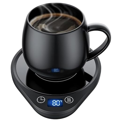 Scaldatazze da caffè Scalda tazza intelligente con 3 impostazioni di temperatura Scaldabevande elettrico Spegnimento automatico, scalda caffè, tè e latte (nessuna tazza)