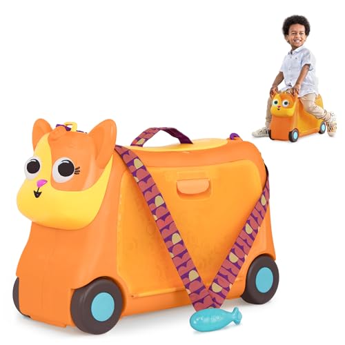 B. toys Lolo – bagaż podręczny dla dzieci, walizka podróżna z oświetleniem i dźwiękiem, bagaż dziecięcy do siedzenia na górze, z miejscem do przechowywania, dla dziewcząt i chłopców od 2 lat