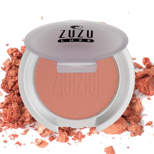 ZUZU LUXE Mineral Blush (Samba - Light Bronze/Warm Shimmer), Natural, Paraben Free, Vegan, Gluten-free, Cruelty-free, Non GMO, 0.1 oz