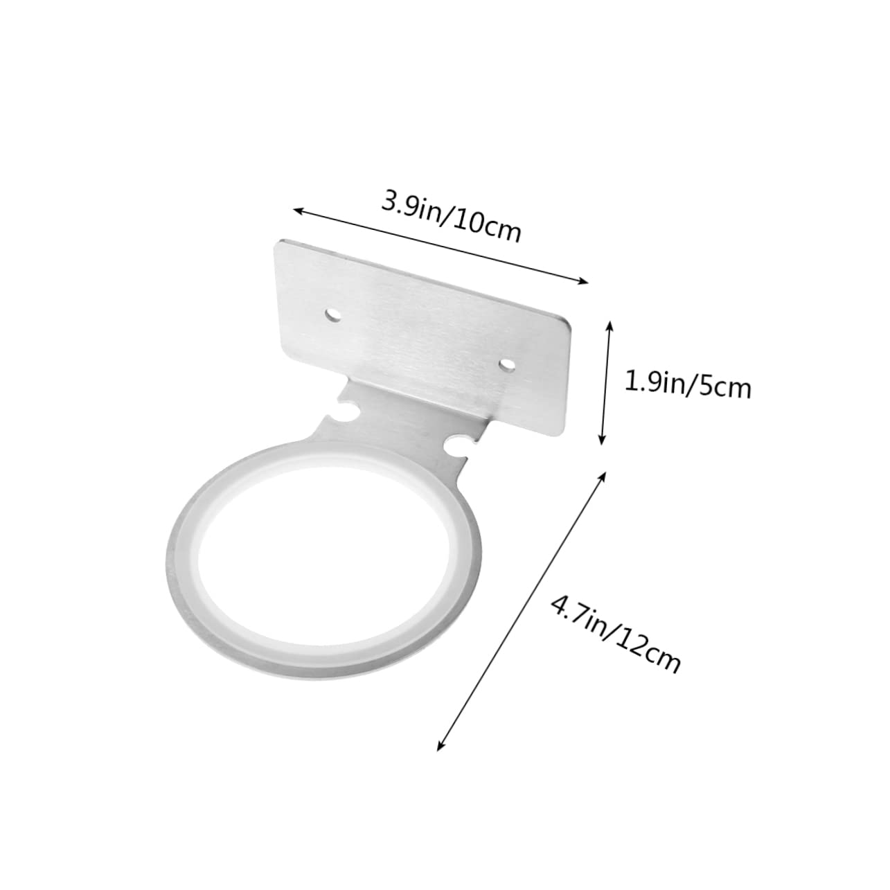 HEMOTON 2pezzi Porta Asciugacapelli Da Parete in Acciaio Inox Per Sala Trucco Bagno Argento Resistente Leggero Antiruggine Facile Installazione
