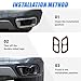 Stainless Steel Exhaust Muffler Tailpipe Trim Cover For BMW X5 X6 X7 G05 G06 G07 2019-2022 Car Tail Pipes Exhaust Pipe Muffler Decorative Frame (Gloss Black)