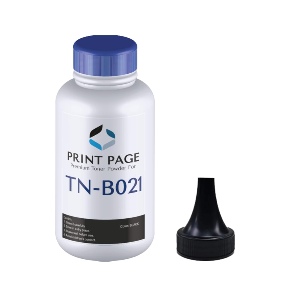 Print Page TN B021 Toner Powder Compatible for TN B021 Toner Cartridge - 80 gm per Bottle (1 pcs)