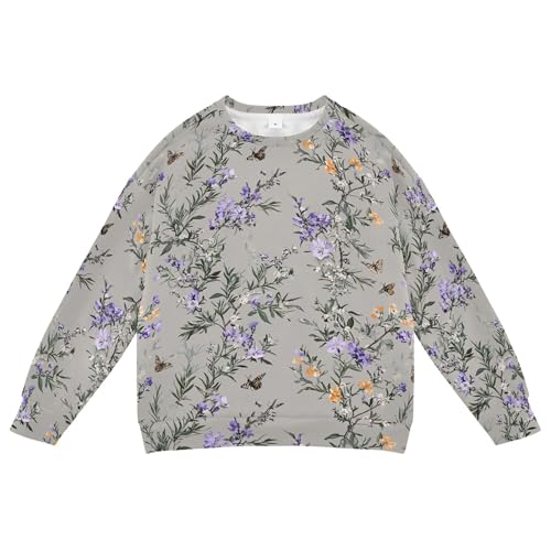 JUNZAN Rustic Rosemary Gray Kids Boys Hooded Sweatshirt Long Sleeve Hoodie for Boys Sports 4T