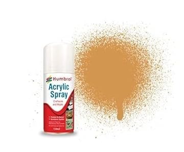 Humbrol Modellers Spray Paint - AD6063 No 63 Sand 150ml - Model Paints for Plastic Kits, Fast-Drying Modelling Paint for Crafting Surfaces Including Plastic, Fabric, Glass, Wood & Metal Models