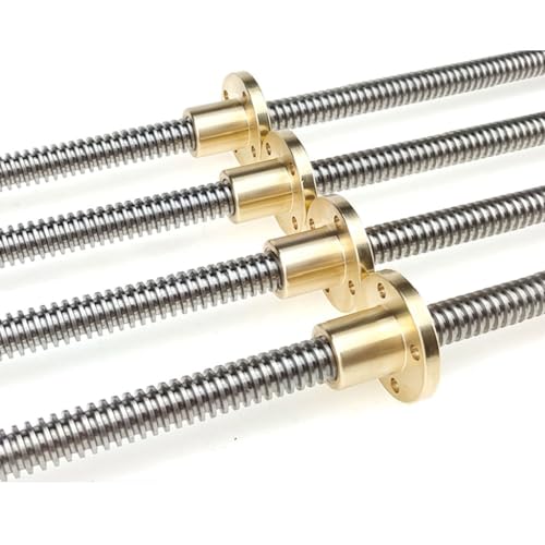 RAMBEX 3D-Drucker-Teile, T16-Leitspindel, 100, 150, 200, 250, 300, 350, 400, 450, 500, 600, 1000 Mm Bild, 4 Mm Steigung, 10 Mm Trapezschraube Mit Kupfermutter, 1 Stück(1000mm)