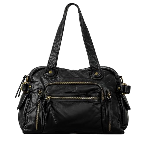 Retro Hobo Bags for Women,Large PU Crossbody Shoulder Bag with Multipockets,Vintage Y2K Tote Purses for City