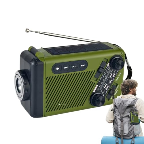 Radio Tiempo Portátil, Manivela de Manivela, Solar y multifuncional, Radio de alerta y emergencia con lámpara, para la supervivencia en Camping y la preparación para fallas catastróficas