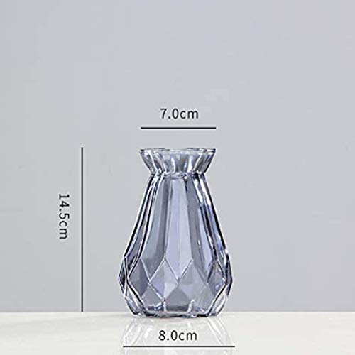 YLLQXI Transparante glazen vaas, decoratieve vaas glazen bloemenvazen, decoratieve vaas, bloemplantenhouder, voor thuis, kantoor, decoratie, cadeau voor bruiloft, housewarming, vakantie, feest, feest - Afbeelding 3