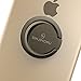Sinjimoru Phone Ring Holder & Finger Ring Stand 360° Rotation, Phone Grip Kickstand for iPhone Attachable to Magnetic Car Mount Finger Loop for Cell Phone. Ringo Mini Metallic Black