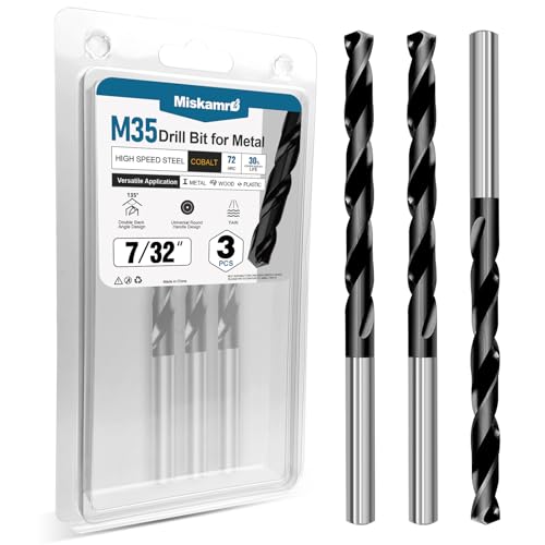 7/32 Inch Cobalt Drill Bit Set HSS M35 Industrial Grade TiAlN Coated