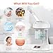 Facial Steamer - TASALON Ozone Face Steamer for Facial Deep Cleaning, Portable Facial Steamer with Removable Water Tank, Nano Ionic Face Steamer for Home Salon Spa or Personal Care