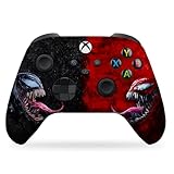 DreamController Vennom vs Carnagge Custom X-box Controller Wireless compatible with X-box One/Series X/S Proudly Customized in USA with Permanent HYDRO-DIP Printing (NOT JUST A SKIN)