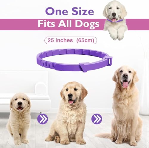 Image of 3 Pack Dog Calming Pheromone Collar Set, Relieves Anxiety, Keeps Dog Quiet, Foldable Collar, Adjustable for Small, Medium Large Dog