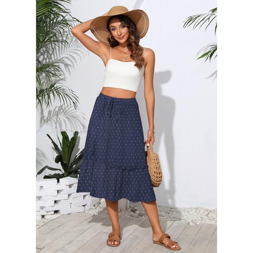 Image of Witsmile High Waist Tiered Skirts for Women Flowy Skirts for Women Long Length with Pockets 2026 Fashion Trendy
