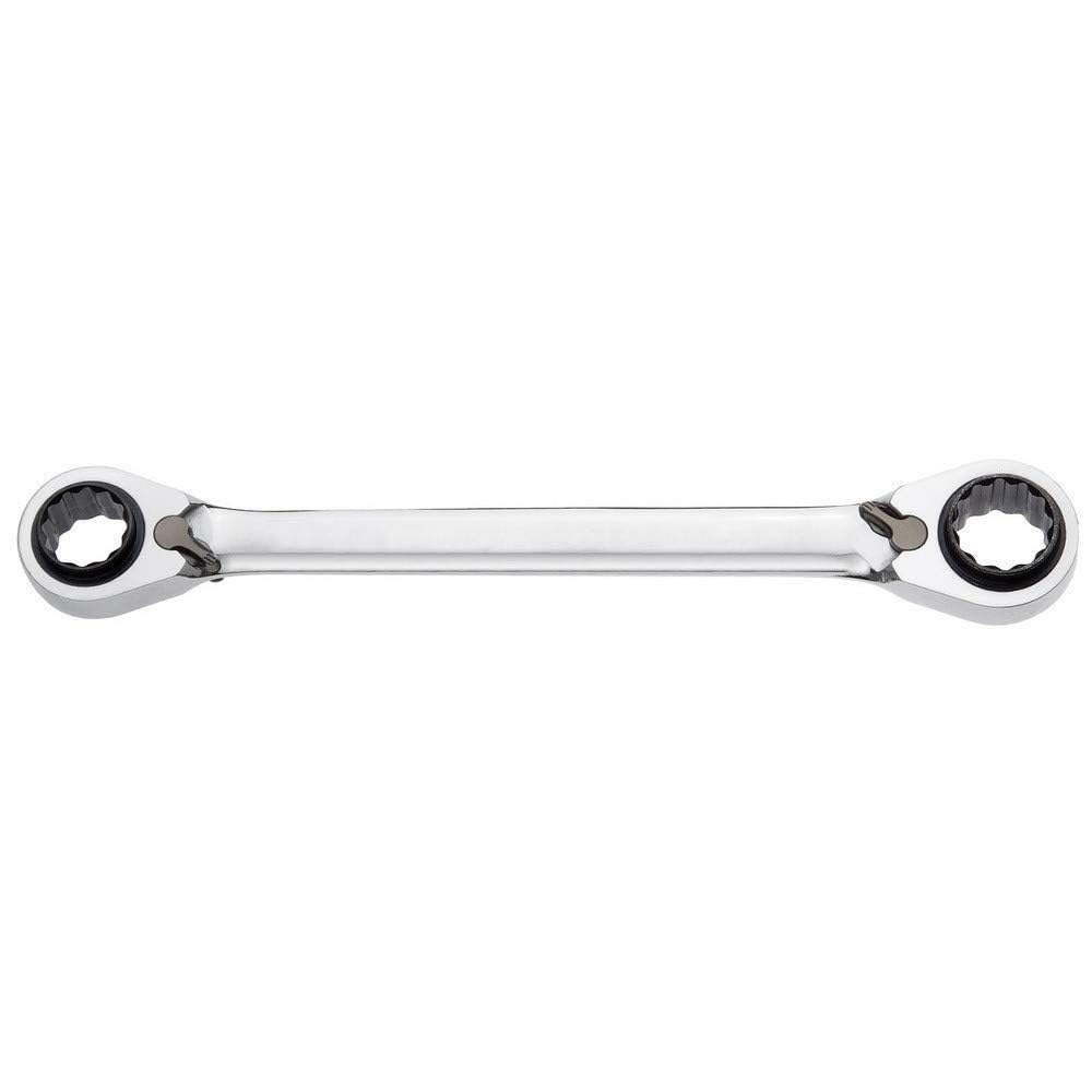 Kraftwerk 3404-1019 Clé à cliquet à dents fines 4 en 1 10 x 13 mm - 17 x 19 mm