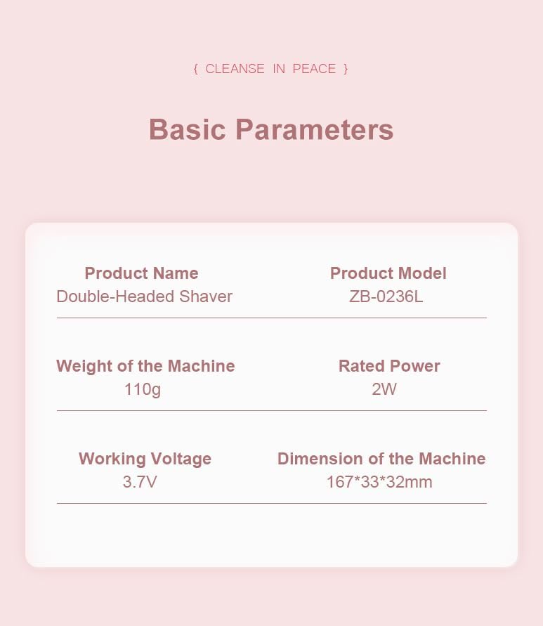 Dual Head Shaver Women, Electric Bikini Trimmer for Women, 2-in-1 IPX7 Waterproof Rechargeable Hair Razor, Wet & Dry Use Hair Removal